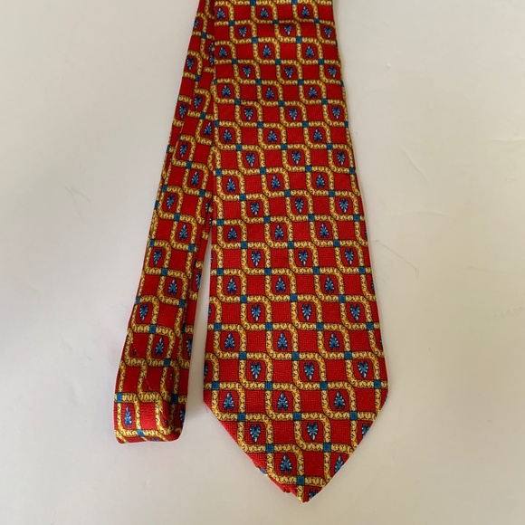 Giampiero Valenti Vintage Formal Tie in Red and Gold - Picture 3 of 7